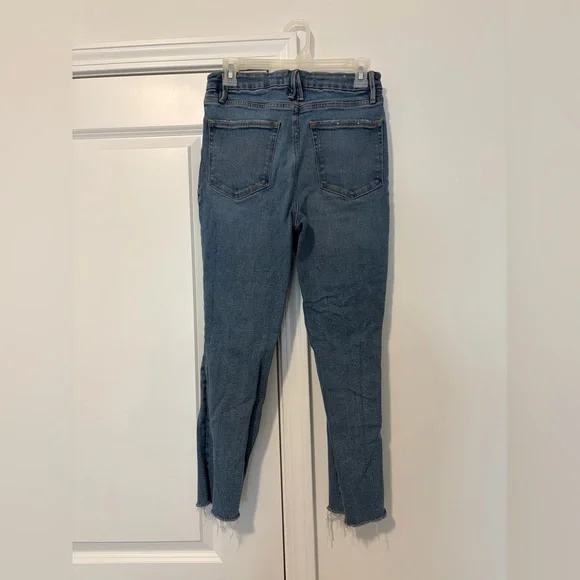 Good American Good Vintage High-Rise Straight Distressed Jeans - Picture 5 of 7